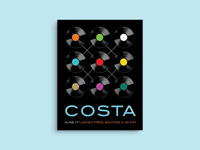 Costa boston costa dj edm poster records vinyl