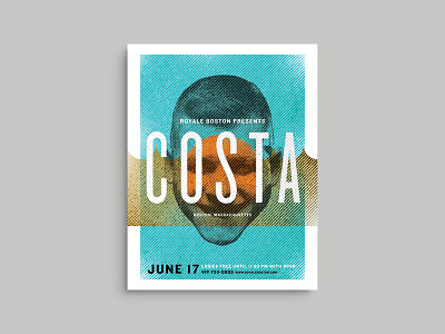 Costa boston costa dj edm knockout poster texture