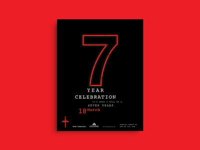 7 Year Celebration design poster type typography