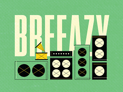 Breeazy design typography illustration poster texture vector