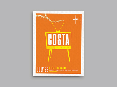 Costa branding design flat graphic illustration poster type typography vector