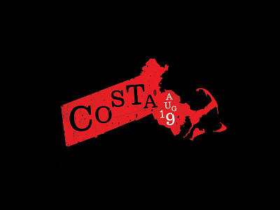 Costa boston design graphic grunge poster texture type typography