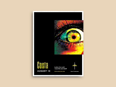 Costa design eye graphic helvetica poster tungsten type typography