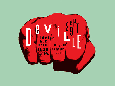 Deville design fist graphic poster type typography