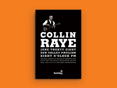 Collin Raye branding design graphic poster type typography vector