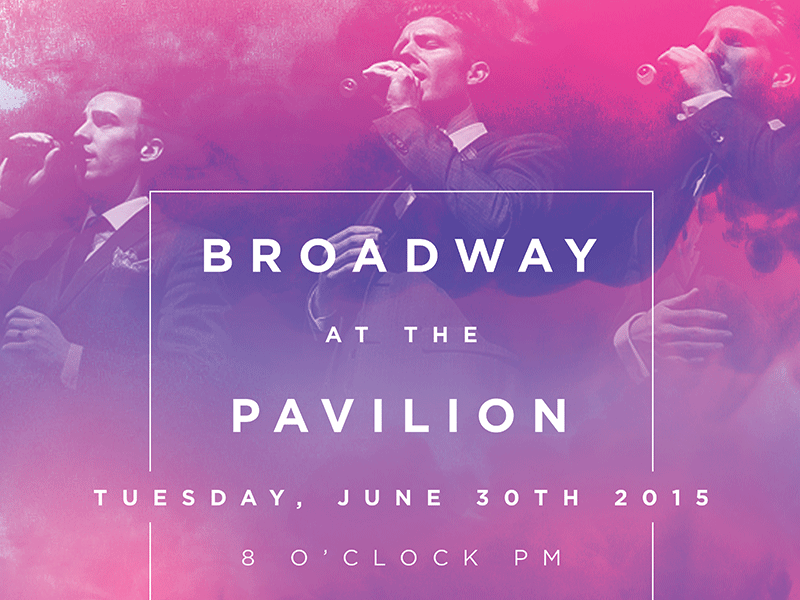 Broadway at the Pavilion concert design graphic poster type typography