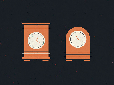 Clocks app design flat graphic illustration typography ui ux vector web