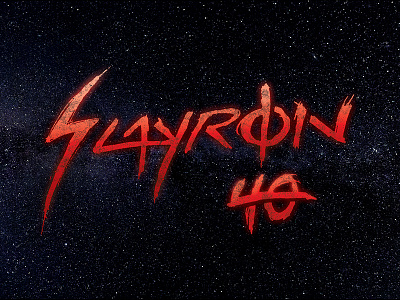 Slayron design graphic hand drawn type illustration retro 80s typography