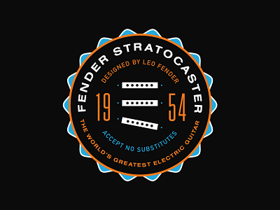 Stratocaster design graphic illustration logo type typography vector