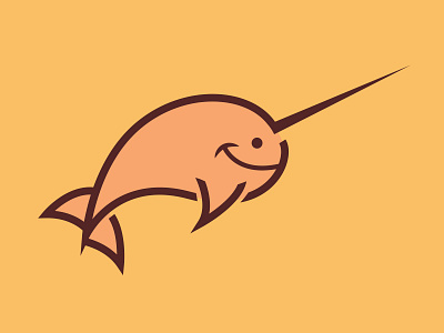 Narwhal design graphic illustration logo vector