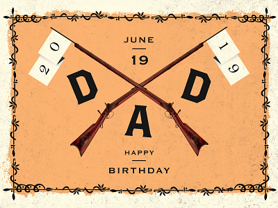 Fathers and Firearms design dribbble graphic illustration poster texture type typography vector