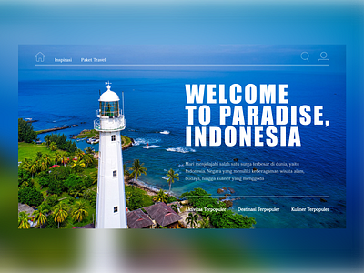 Travel Website Design - Indonesia 3d animation branding design graphic design landing page logo motion graphics travel website ui ux website