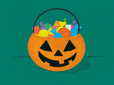 Inktober Day .03/ Bulky candy halloween illustration illustrator inktober inktober2020 procreate pumpkin spooky