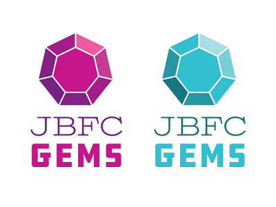 JBFC Gems colorful colors gem gemstone illustrator logo magenta turquoise