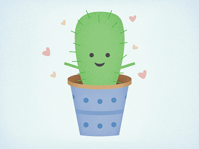 Cactus Illustration cactus cute doodle fun happy illustration illustrator photoshop texture