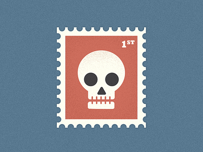 Catacomb Dweller catacomb illustrated illustrator london simple skull spooky stamp sticker