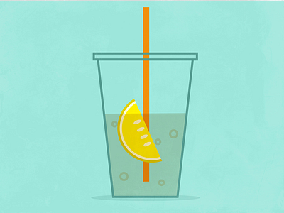 Iced Tea drink fruit iced tea illustration illustrator lemon summer