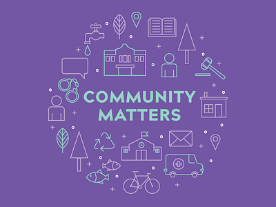 Community Matters color community icons illustration illustrator line line icons