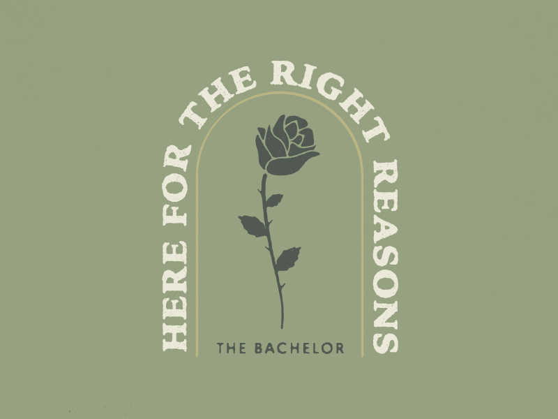 Bachelor Nation typography badge illustrator reality tv bachelorette bachelor illustration rose