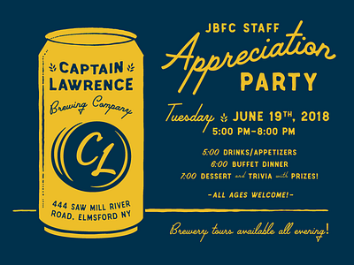 Staff Party beer design illustration illustrator invitation navy party type typography