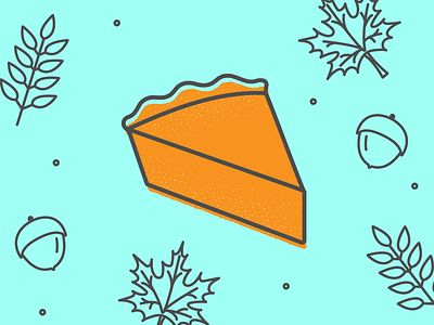 Eat all the pie fall illustration illustrator pie pies pumpkin seasonal simple thanksgiving thanksgiving day vector
