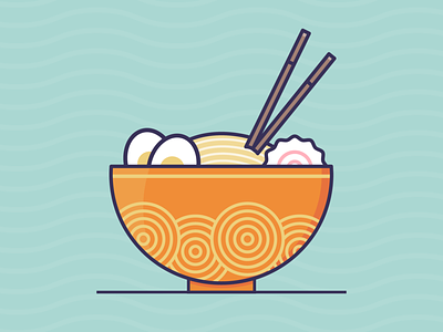 Ramen food illustration illustrator ramen simple vector