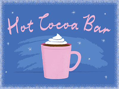 Hot Cocoa Bar holiday hot chocolate hot cocoa illustration illustrator texture winter