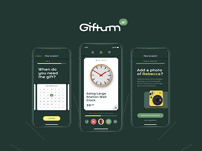 Giftum: Gift Giving case study app branding interface mobile ui ux