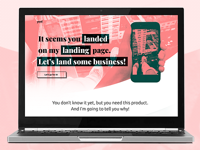 UX Challenge Day 2 - Landing page dailyux design pink ux web web design