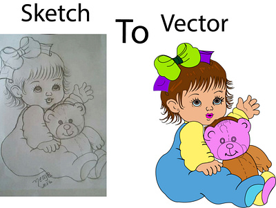 Vector Art II Sketch to vector II Cartoon II Character cartoon cartoon character character character design custom design designs doll flat graphic design graphic designer illustrator image editor logo logo design professional logo sketch sketch art sketch to vector vector art