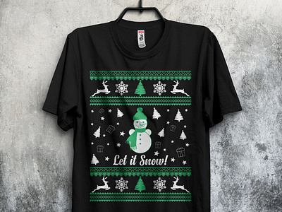 Let it snow Christmas T-shirt design