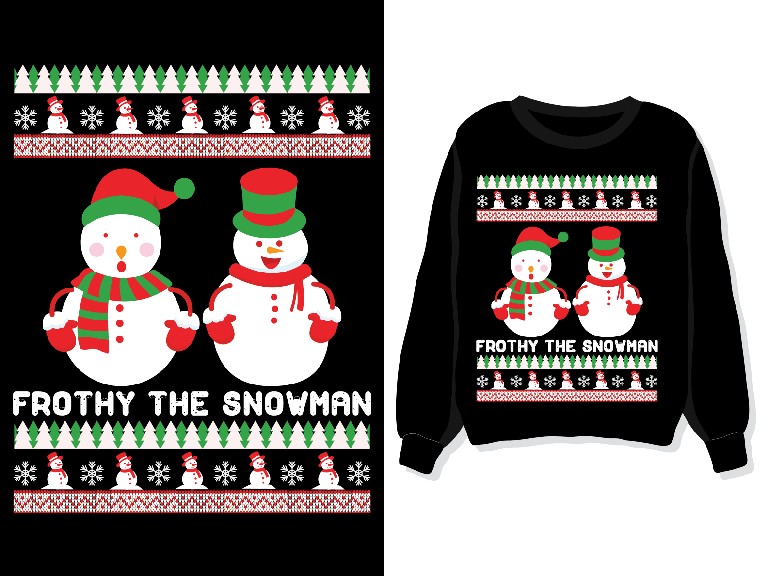 Frothy the shop snowman sweater