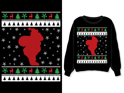 Santa's chocolate. Christmas sweater, sweatshirt, t-shirt design