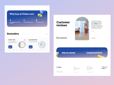 iClean - minimalistic landing page concept figma landing product page ui ux webdesign website