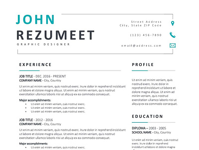 cv design cv resume cv template design resume