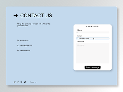 Contact US page design contact us design graphic design minimal minimal website ui uiux designer ux website