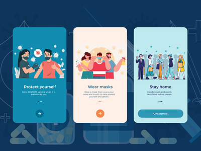 Covid 19 Onboarding app art branding covid 19 covid19 design design art designer designs digital icon ui