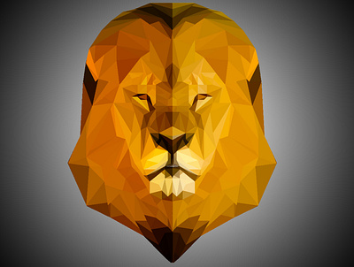 Polygonal Art - Lion art design graphic design illustration logo polgonal vector