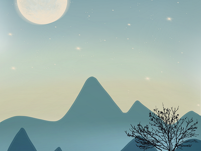 Procreate - Mountain at dusk