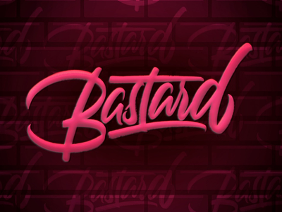 Bastard - Hand Lettering brushlettering digitallettering handlettering lettering typography