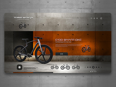 Bicycle design typography ui web