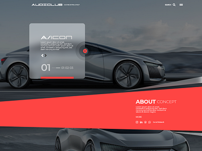 Audi A-icon UI Design