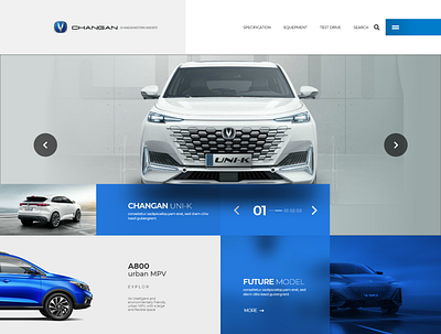 CHANGAN MOTORS UI DESIGN branding design illustration minimal ui ui design ux web website design