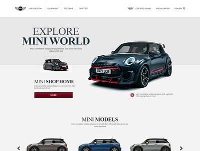 Mini Copper UI Design design ui ui design ux web website design