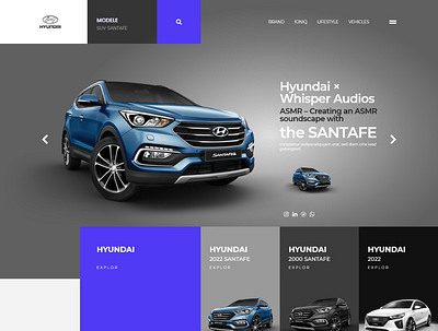 HYUNDAI WEB SITE UI DESIGN branding design minimal ui ui design web website design