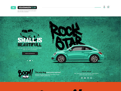 Volkswagen club UI Design branding design graphic design minimal ui ui design we website design