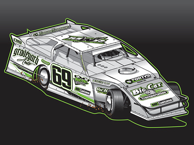 Outlaw Dirt Modified dirt illustration modified motorsports race car racing