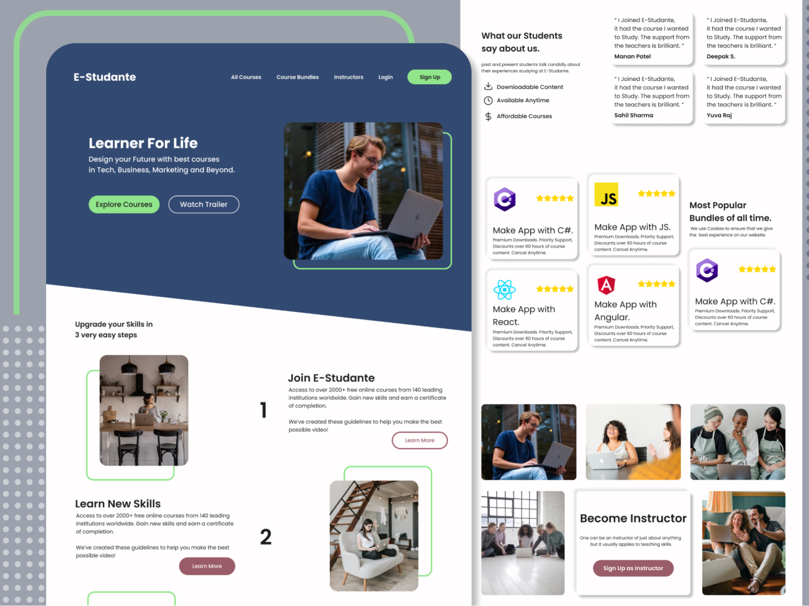 E-Learning Portal Design by Webbybutter on Dribbble