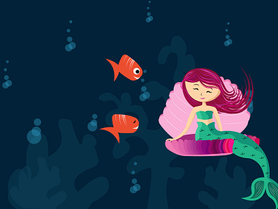 Mermaid Flat Illustration