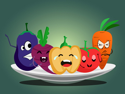 funny vegetable Illustration